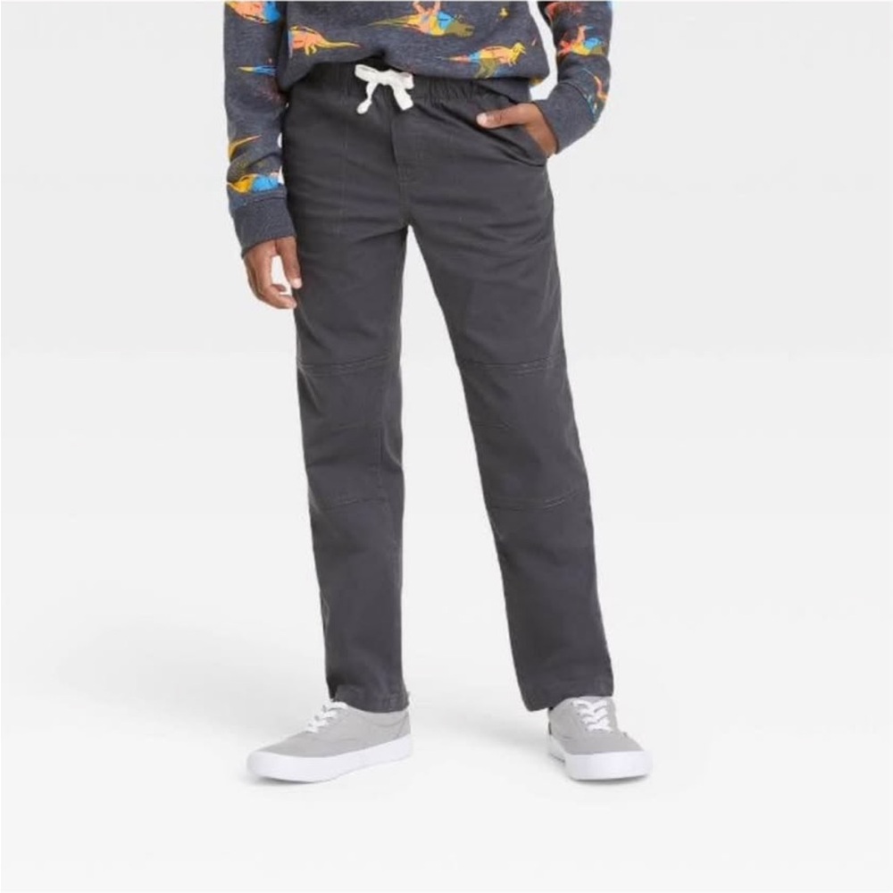 Boys elastic waist reinforced knee pants - 2 pairs